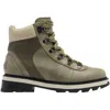 Sorel Women's Lennox Hiker Stkd Wp Hiking Boot In Stone Green/laurel Leaf In Multi