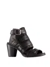 Sorel Women Nadia Buckle Leather Casual Boot In Black In Black