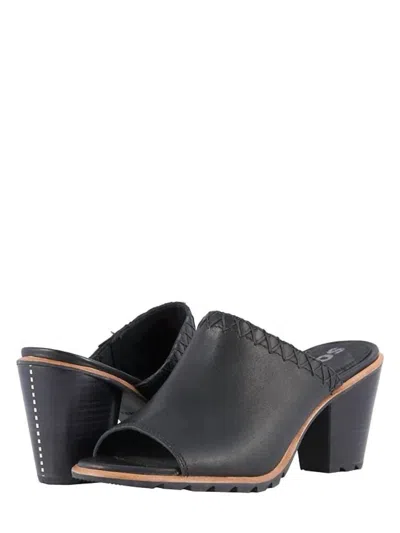 Sorel Women Nadia Heeled Mule In Black In Grey