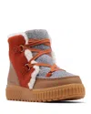 Sorel Ona Ave Alpine Wp Fleece Lined Waterproof Leather Boots In Velvet Tan And Sanguine-brown In Velvet Tan