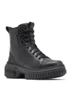 Sorel Onaave Womens Lace-up Man Made Combat & Lace-up Boots In Black