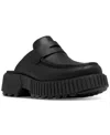 Sorel Womens Comfort Insole Leather Loafers In Black,jet