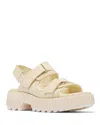 Sorel Ona Ave Multistrap Mid Sandal In Chalk/chalk