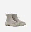 Sorel Women's Ona Ave Waterproof Chelsea Boot In Chrome Grey / Dove