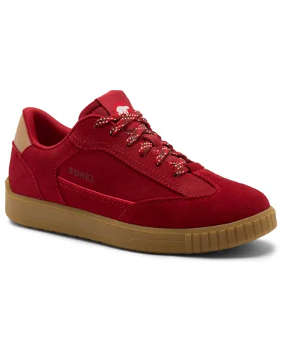 Sorel Women's Ona Drift Lace-up Sneakers In Red Dahlia,gum