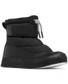 Sorel Out N About Iv Puffy Lace-up Waterproof Boot In Black,chalk
