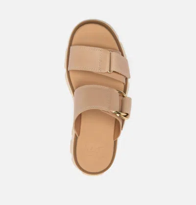 Sorel Women's Rein Cb Slide Sandal In Honest Beige/bleached Ceramic In Brown