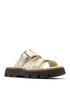 Sorel Rein Dual-grip Slide Sandals In Chalk/black