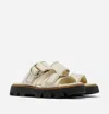 Sorel Rein Cb Platform Slide Sandal In White