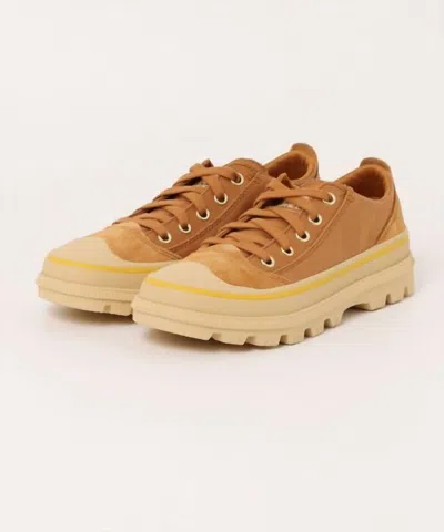 Sorel Women's Scout N About Low Sneaker In Canyon Gold, Gold Leaf In Brown