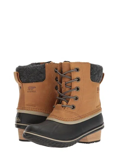 Sorel Women's Slimpack Lace Ii Winter Boots In Elk,black In Multi