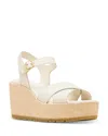 Sorel Sunpeak Ankle Strap Platform Wedge Sandal In Multi