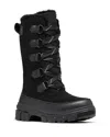 Sorel Tivoli Iii Womens Leather Cold Weather Snow Boots In Blac/natural