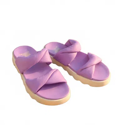 Sorel Women's Vibe Twist Slide In Euphoric Lilac, Honey White In Multi