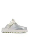 Sorel Viibe Suede Slingback Clogs In Sea Salt