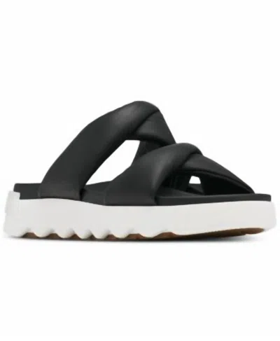 Sorel Women's Viibe Twist Slide Sandals In Charcoal