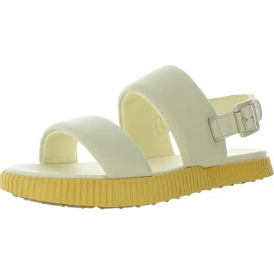 Sorel Womens Adjustable Leather Slingback Sandals In Yellow
