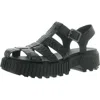 Sorel Womens Animal Print Cage Fisherman Sandals In Black