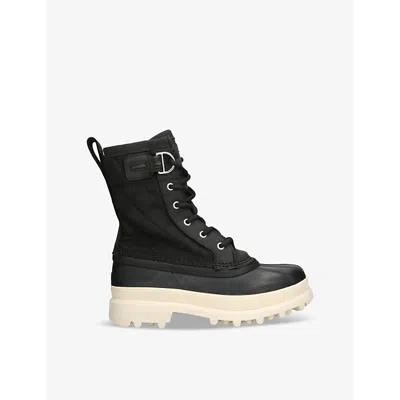 Sorel Caribou Royal Waterproof Canvas Boot In Black