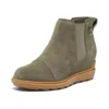 Sorel Womens Evie Ll Chelsea Boot - Stone Green/gum