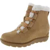 Sorel Womens Faux Fur Lined Leather Ankle Boots In Multi
