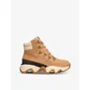 Sorel Womens Kinetic Impact Conquest Suede High-top Trainers Tan Comb In Tan Comb