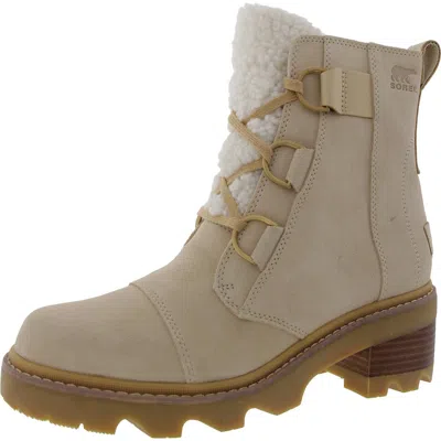 Sorel Womens Lace-up Faux Leather Combat & Lace-up Boots