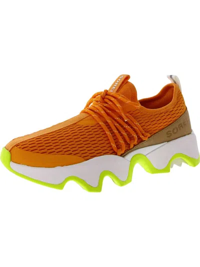 Sorel Womens Leather Lifestyle Running & Training Shoes In Orange