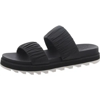Sorel Womens Leather Strappy Flatform Sandals In Multi