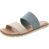 Sorel Womens Padded Insole Leather Slide Sandals In Multi
