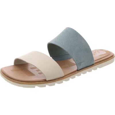 Sorel Womens Padded Insole Leather Slide Sandals In Multi
