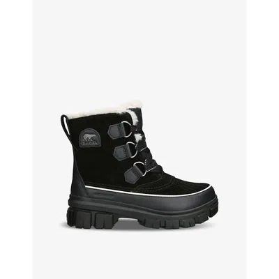 SOREL WOMENS BLK/OTHER TORINO V WATERPROOF SUEDE SNOW BOOTS EUR 41 / 8 UK