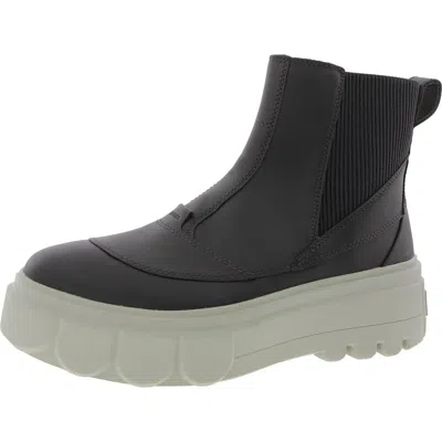 Sorel Womens Stretch Faux Leather Chelsea Boots