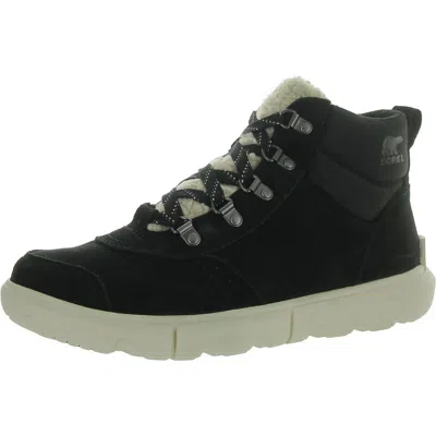 Sorel Womens Suede Hiking Winter & Snow Boots In Black
