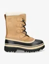 Sorel Caribou Waterproof Boots With Removable Inner Boot In Buff Nubuck Leather-brown In Tan Comb
