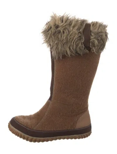 Pre-owned Sorel Wool Boots In Brown