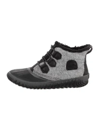 Pre-owned Sorel Wool Colorblock Pattern Lace-up Boots In Multi