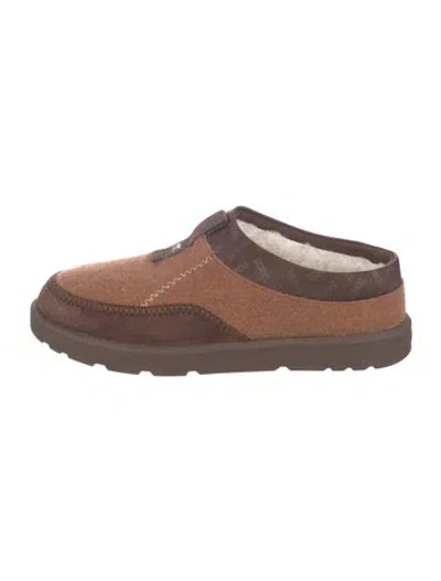 Pre-owned Sorel Wool Colorblock Pattern Slippers In Brown