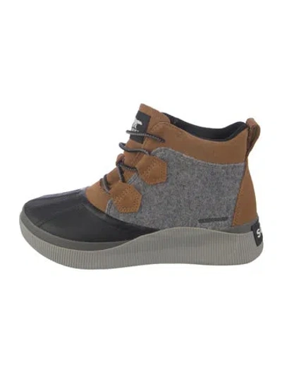 Pre-owned Sorel Wool Lace-up Boots In Brown/grey