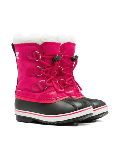 Sorel Kids' Yoot Pac Lace-up Snow Boots In Pink