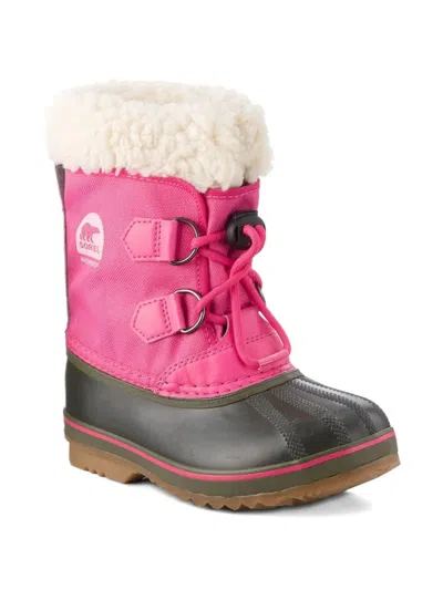 Sorel Kids' Yoot Pac Lined Snow Boots In Pink