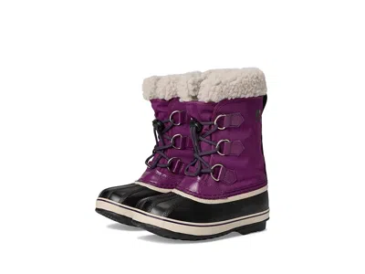 Sorel Yoot Pac Nylon Wp (little Kid/big Kid) Kids Shoes Wild Iris/dark Plum : 6 Big Kid M