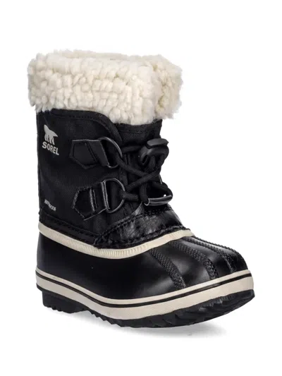 Sorel Kids' Yoot Pac™ Textured-trim Boots In Black