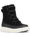 Sorel Explorer Next Joan Waterproof Boot In Black,sea Salt