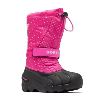 Sorel Kids' Youth  Flurry- Fuchsia Waterproof Insulated Snow Boots Rhs15 In Multi