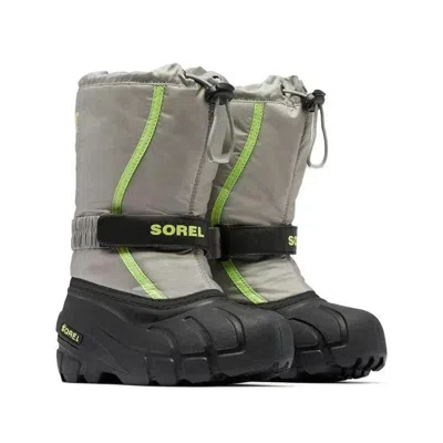 Sorel Kids' Youth  Flurry- Gray Waterproof Insulated Snow Boots Zap954