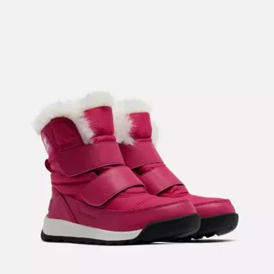 Sorel Kids' Whitney Ii Strap 1920332-612 Winter Boots Pink Waterproof Rhs8126 In Animal Print