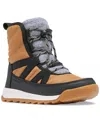 Sorel Youth Whitney Ii Plus Lace-up Waterproof Booties In Elk,black