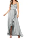 Sorella Vita High-low Sweetheart Neckline Bridesmaid Dress With Spaghetti Straps In Desert Sage In Multi