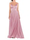 Sorella Vita Mixed Fabric Bridesmaid Dress In Desert Rose In Pink